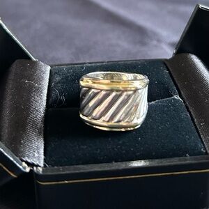 Silver and Gold Band Ring